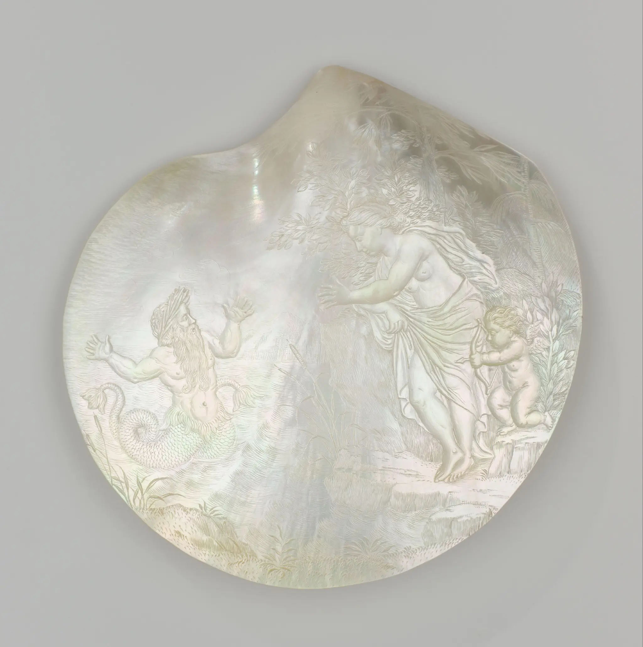 Pearl Oyster Shell with Glaucus and Scylla by Unknown artist