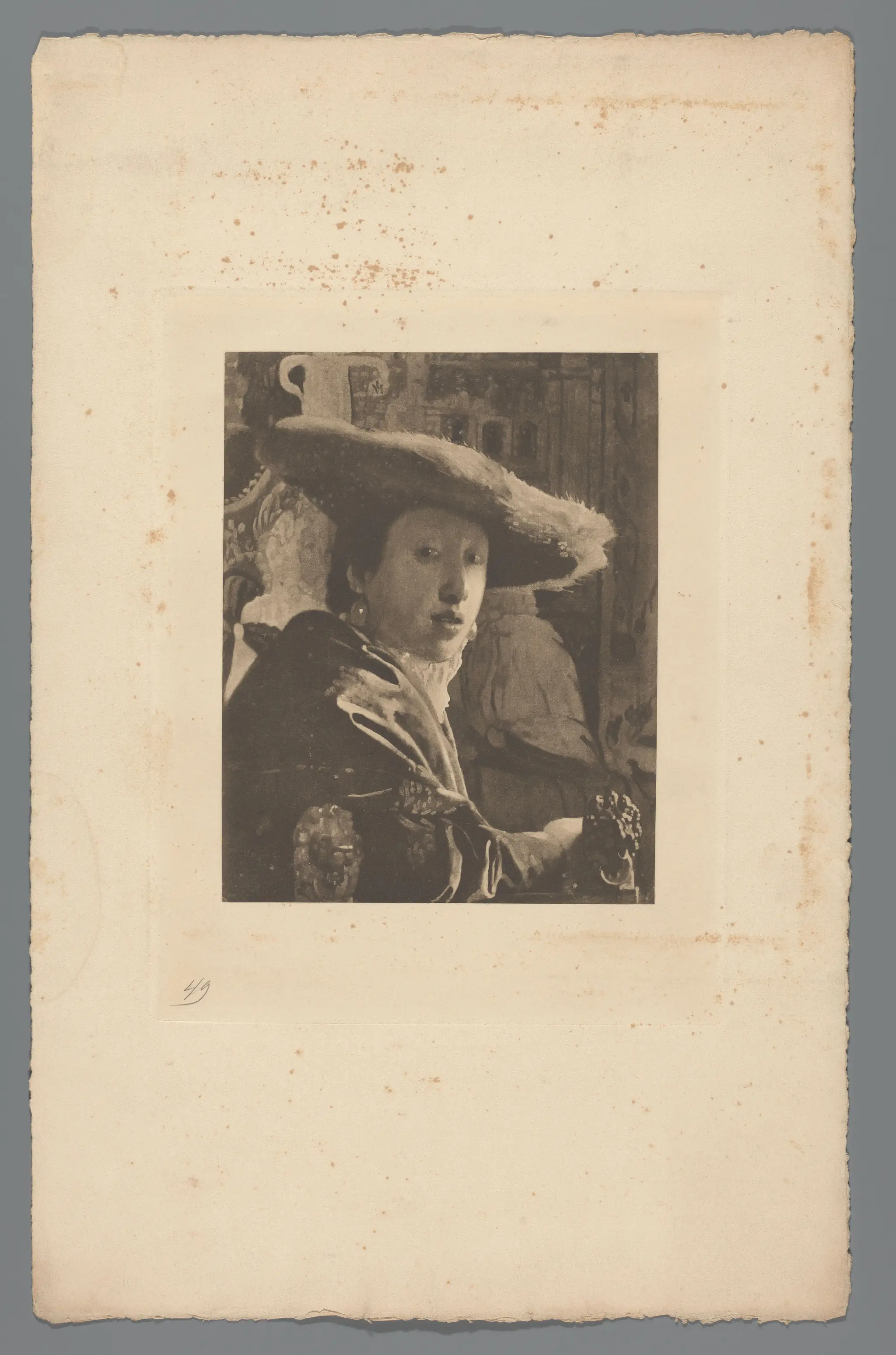 Reproductie van het schilderij Meisje met de rode hoed door Johannes Vermeer by anonymous