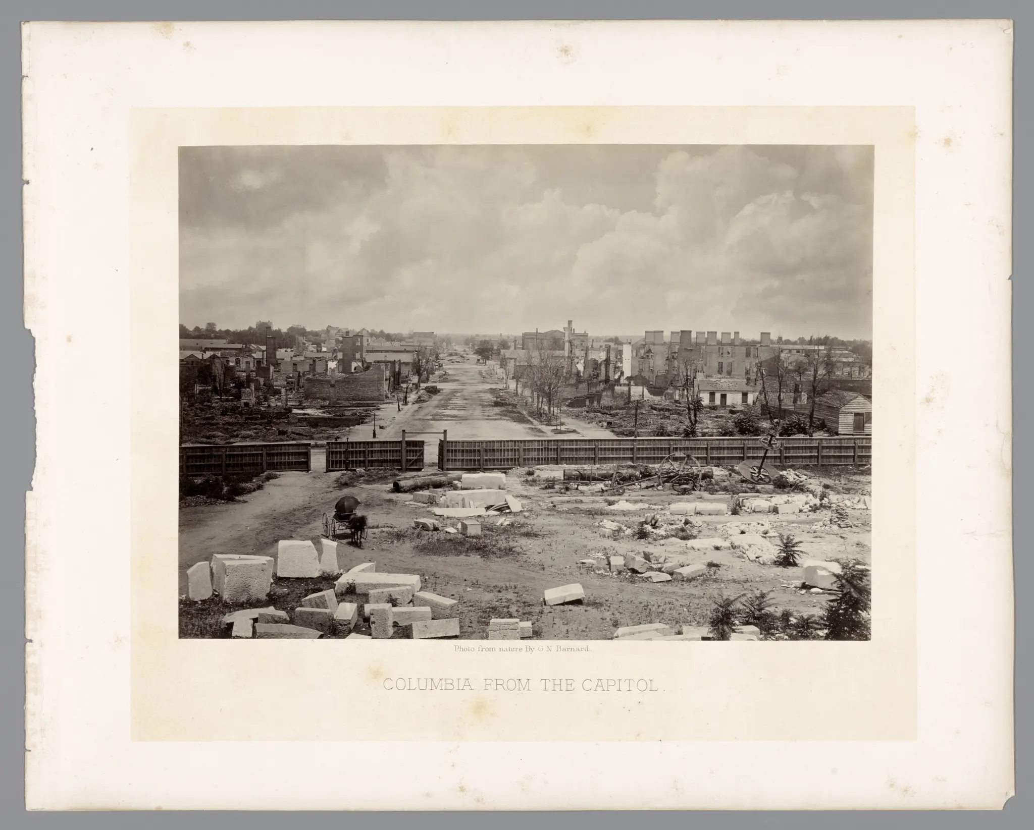 View of the Destruction of the American City of Columbia by Unknown artist