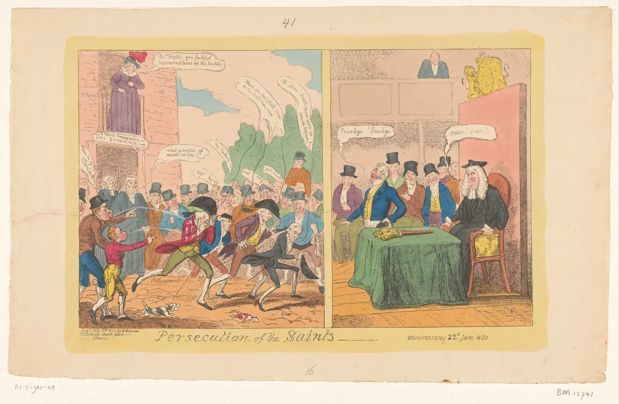 Persecution of the Saints by George Cruikshank