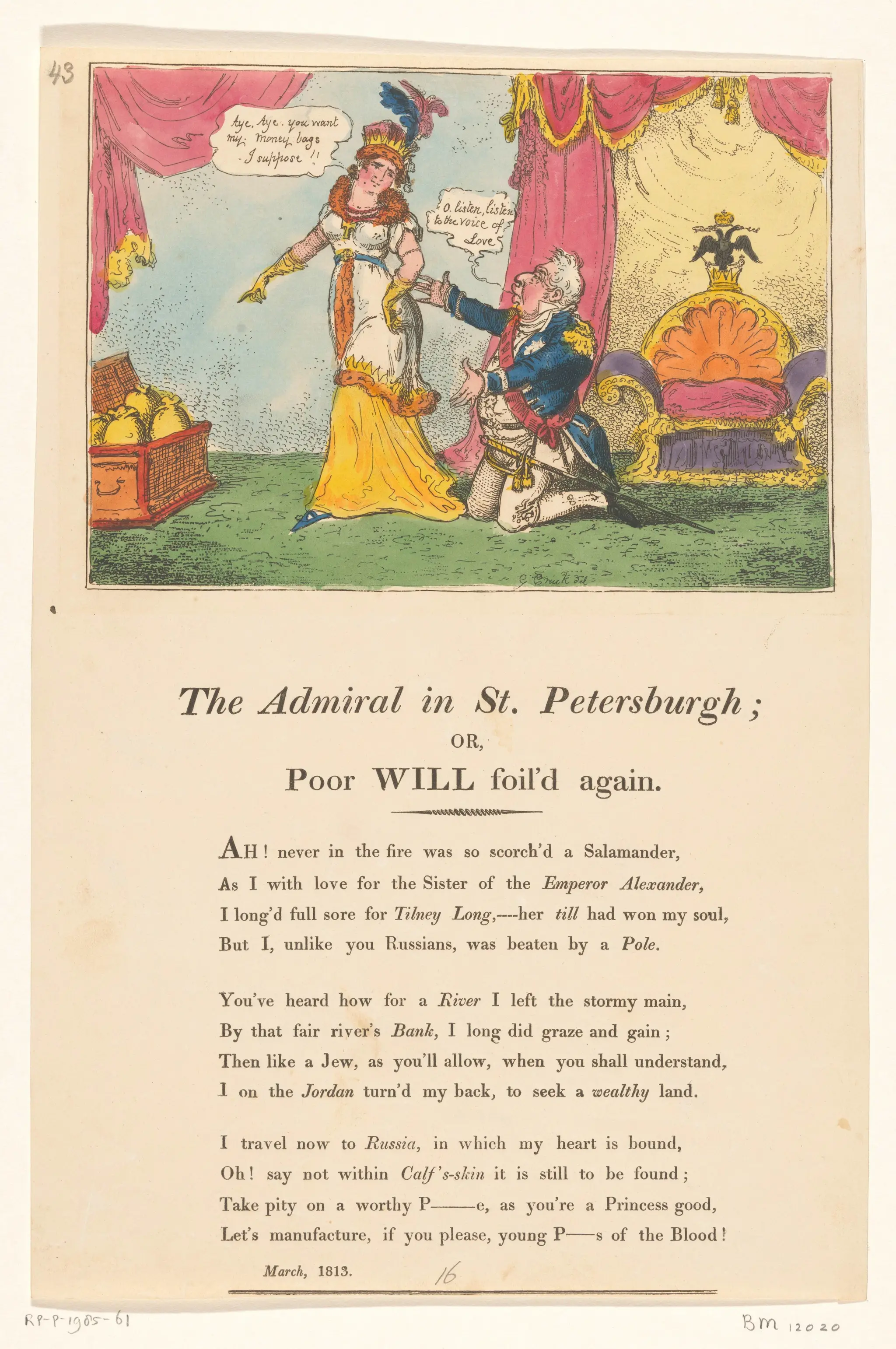 The Admiral in St. Petersburgh; or, Poor Will foil'd again by George Cruikshank