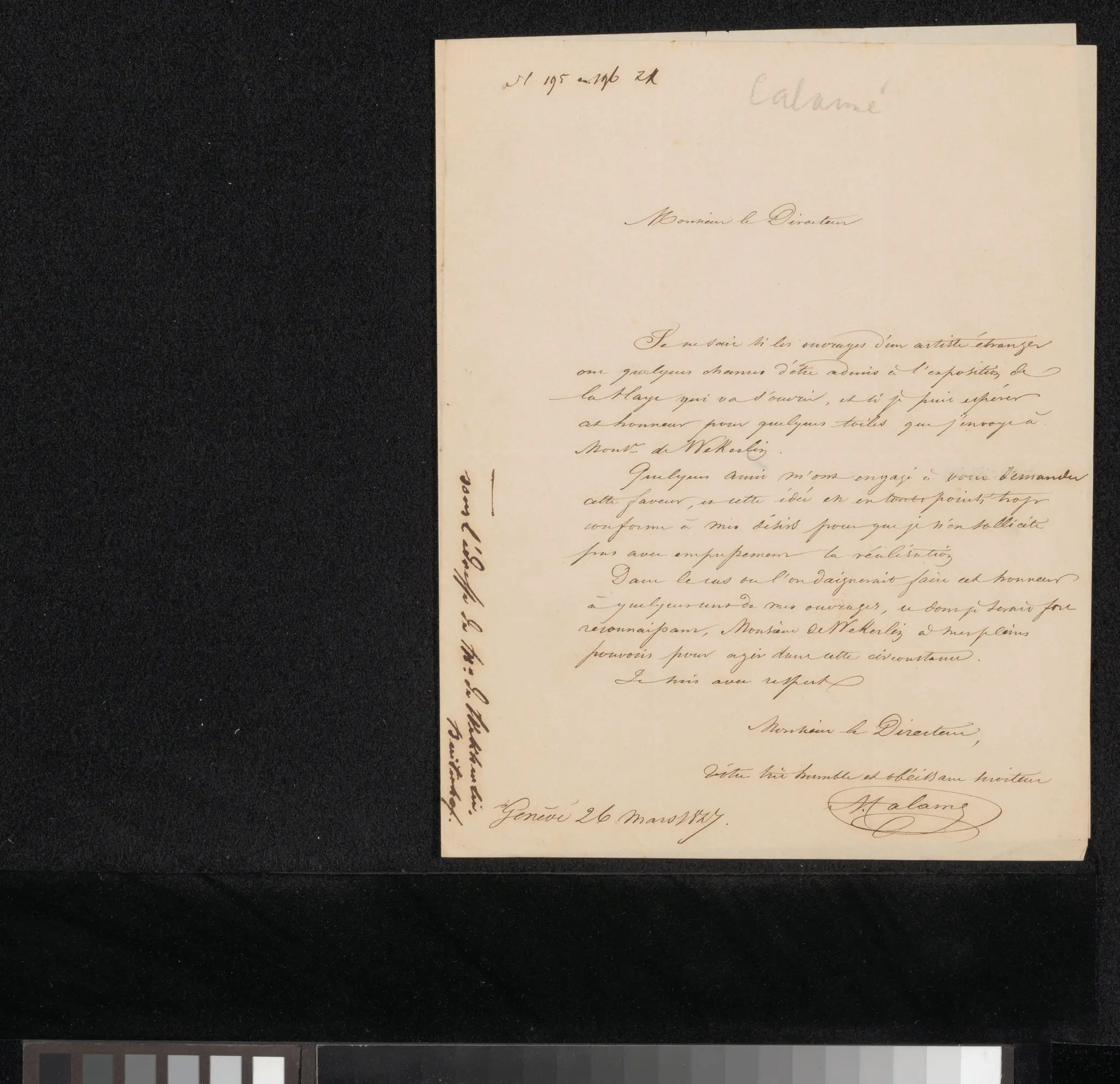 Brief aan onbekend by Alexandre Calame