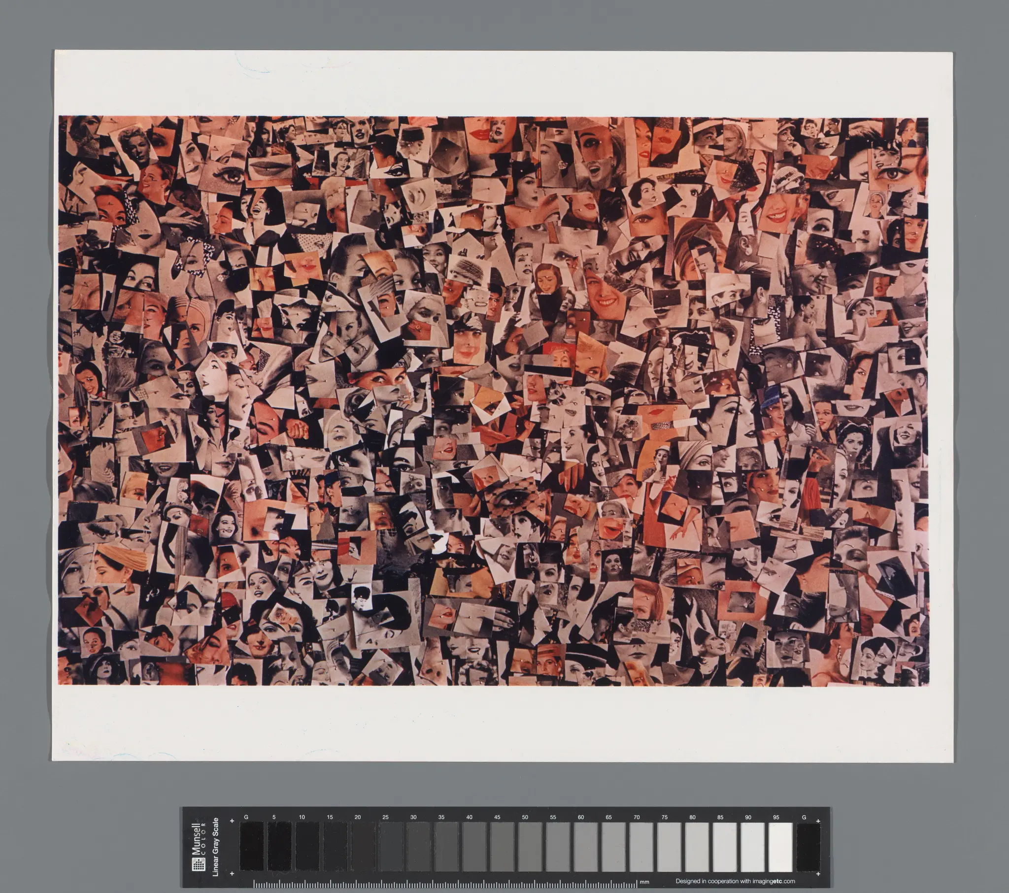 Collage cutouts American portraits by Harry Callahan