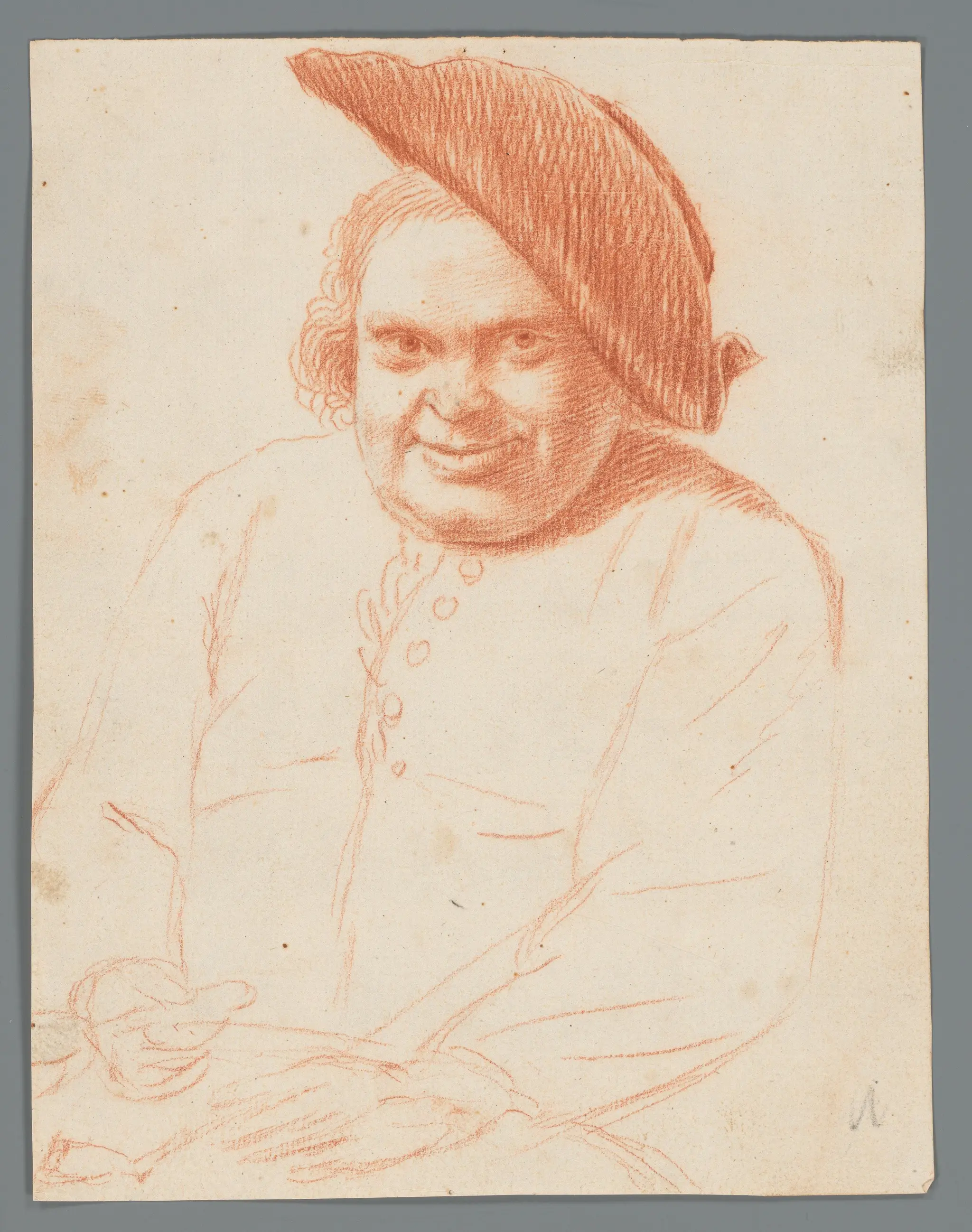 Tronie van een man met hoed by Unknown artist