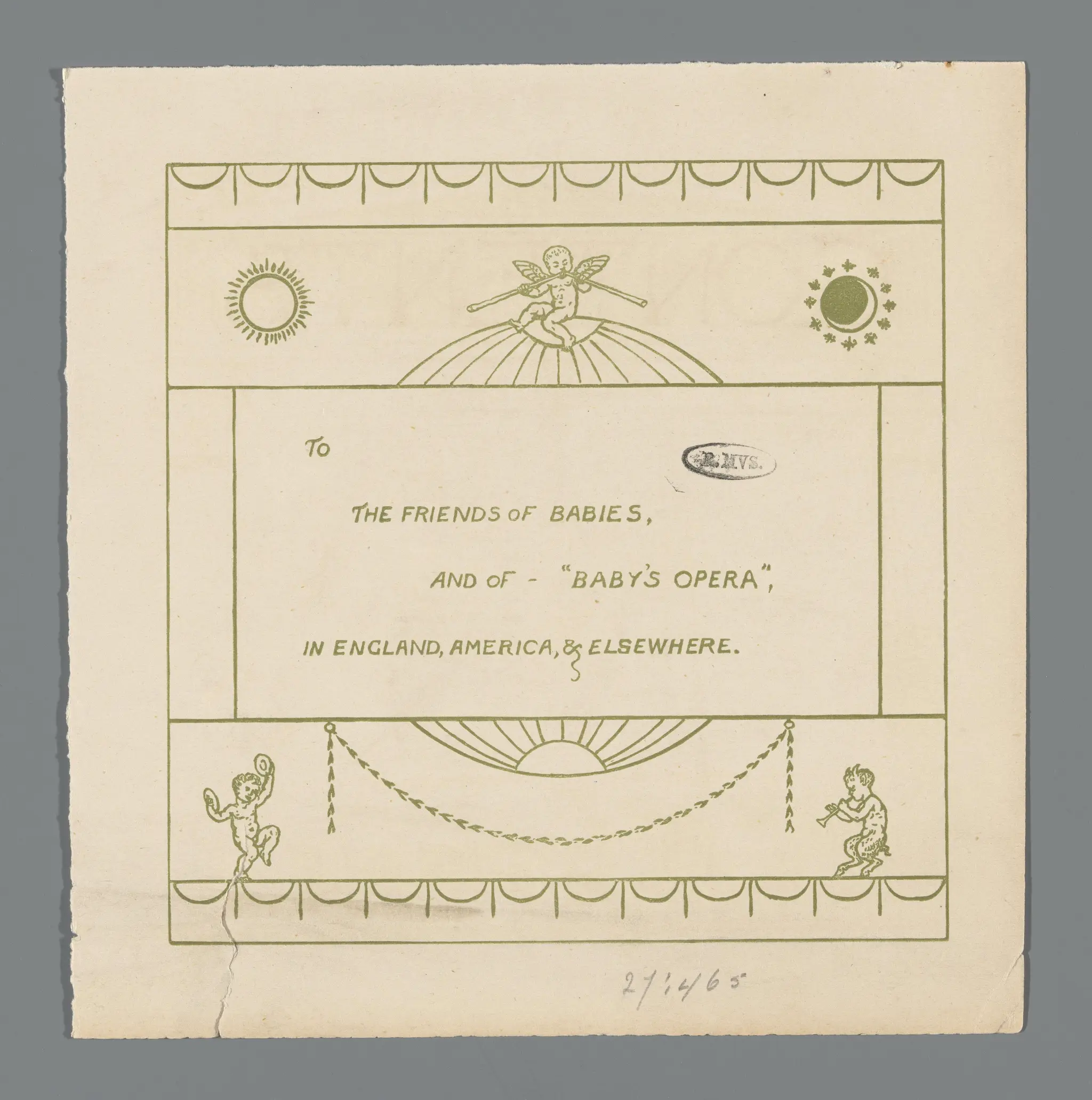 To the friends of babies, and of - 'Baby's opera' by Walter Crane