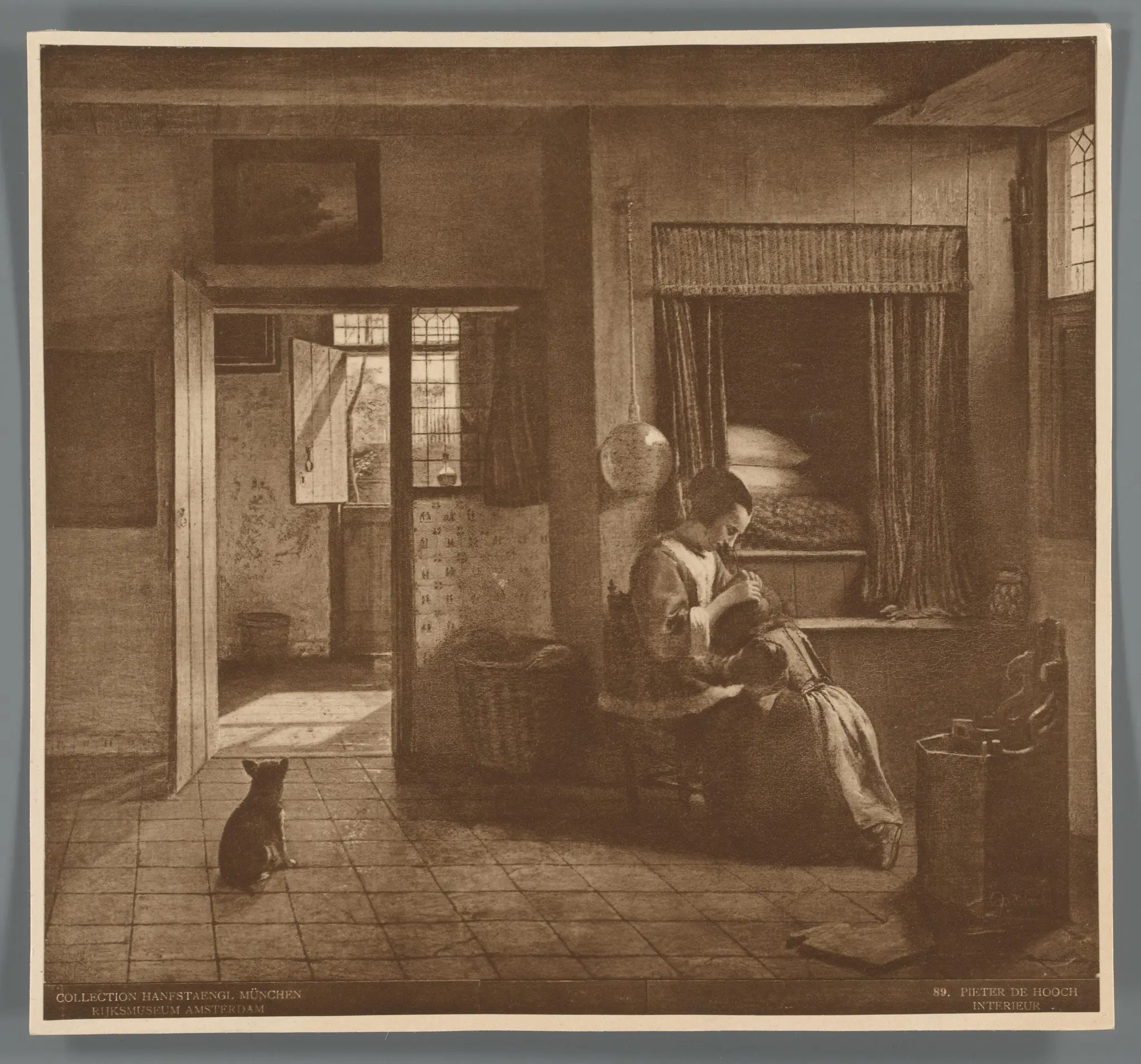 Reproductie van het schilderij Moedertaak door Pieter de Hooch by anonymous