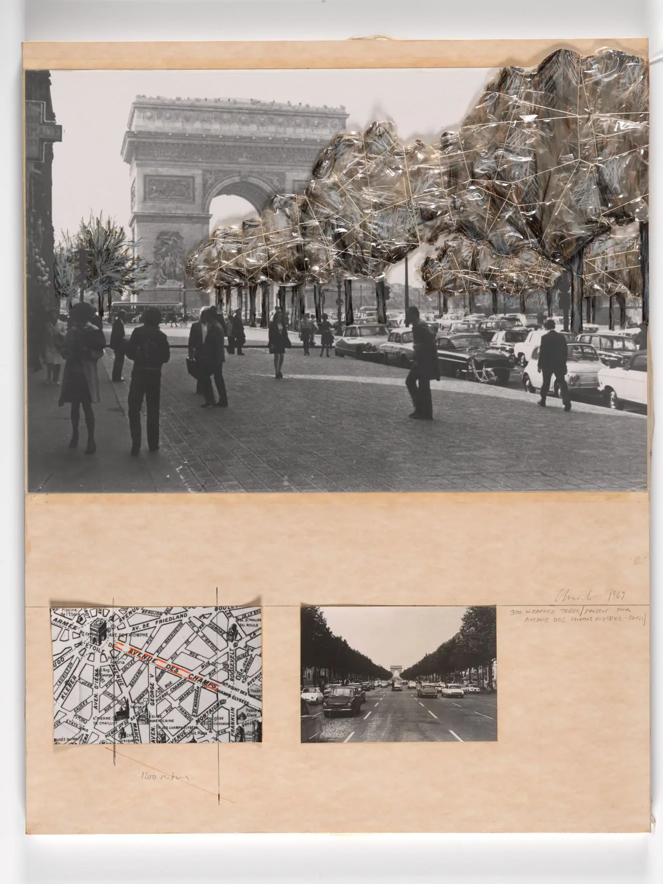 300 Wrapped Trees: Project for Avenue des Champs-Elysées by Christo