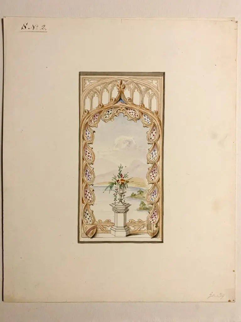Design for a Gothic Window Surround by Henry Woolley