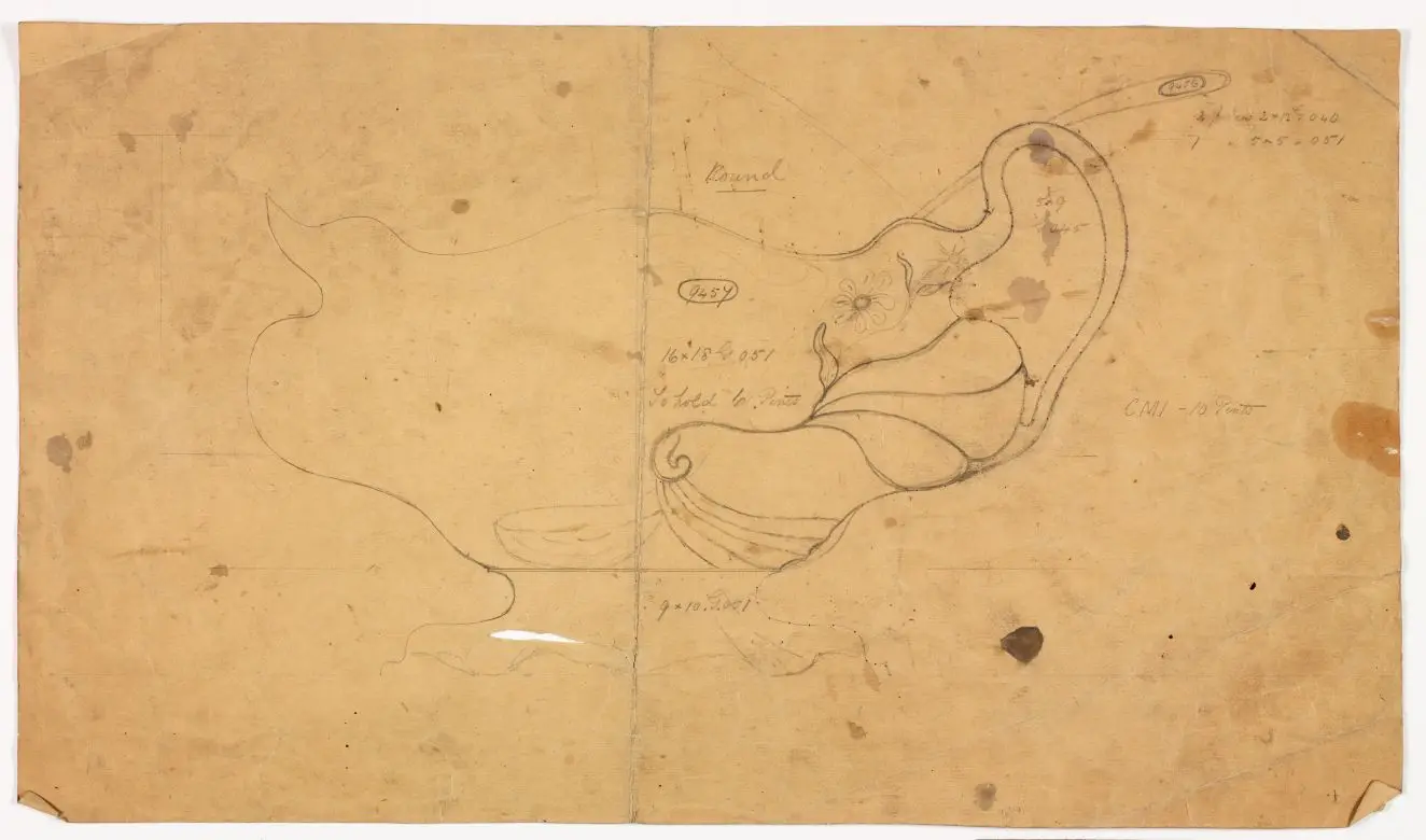 Design for Punch Bowl No. 9457 and Punch Ladle No. 9456 by Gorham Manufacturing Company