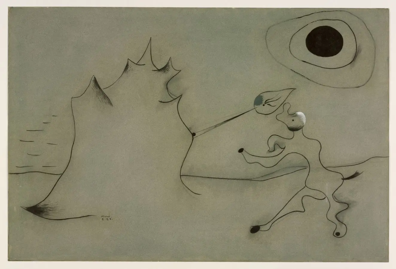 Dog Barking at the Moon by Joan Miró