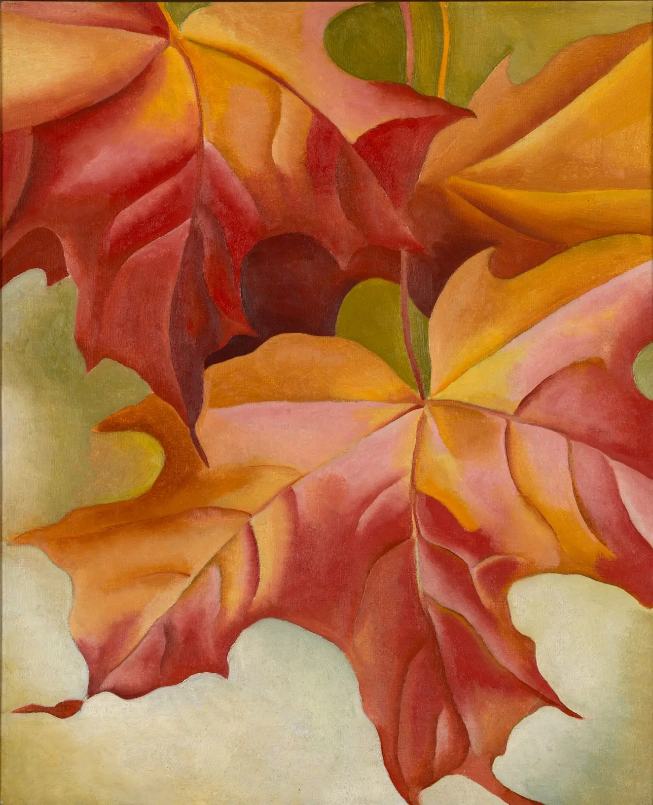 Fall Maple Leaves by Georgia O'