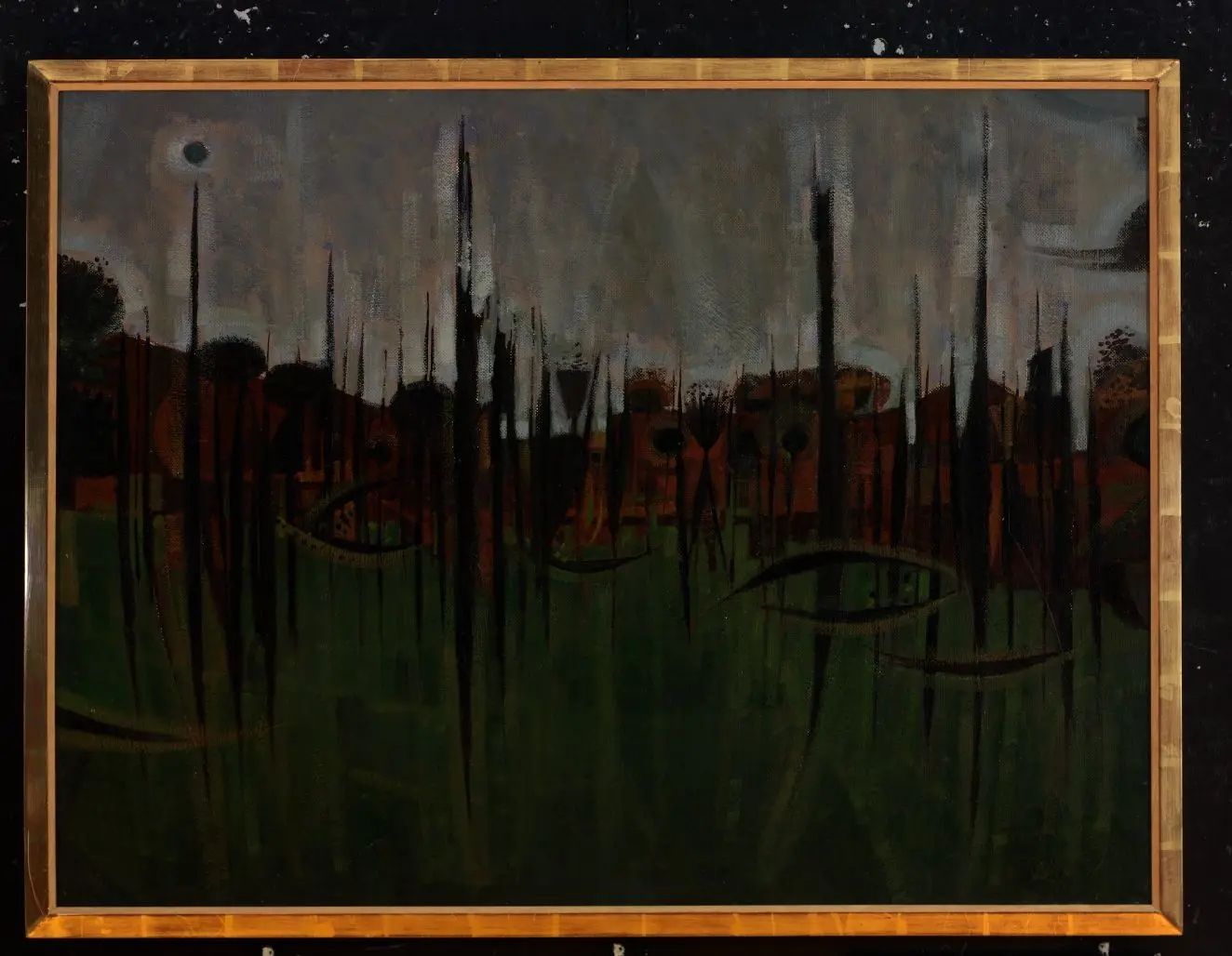 Hop Garden Red-Blue-Green-Autumn No. 74 by Alan Reynolds