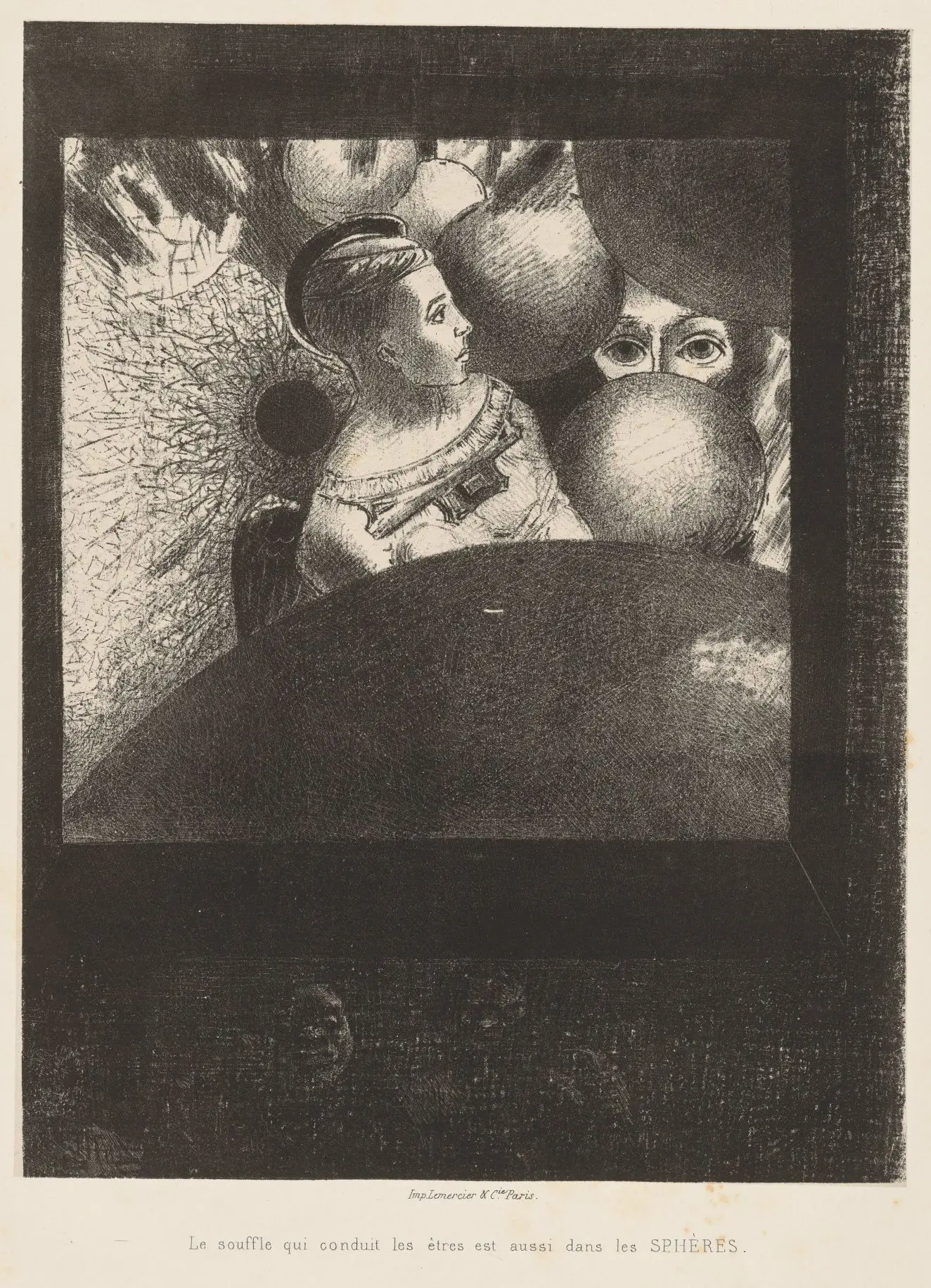 Le Souffle Qui Conduit Les Etres Est Aussi Dans les Sphères (The Breath that leads Living Creatures is also in the Spheres) by Odilon Redon