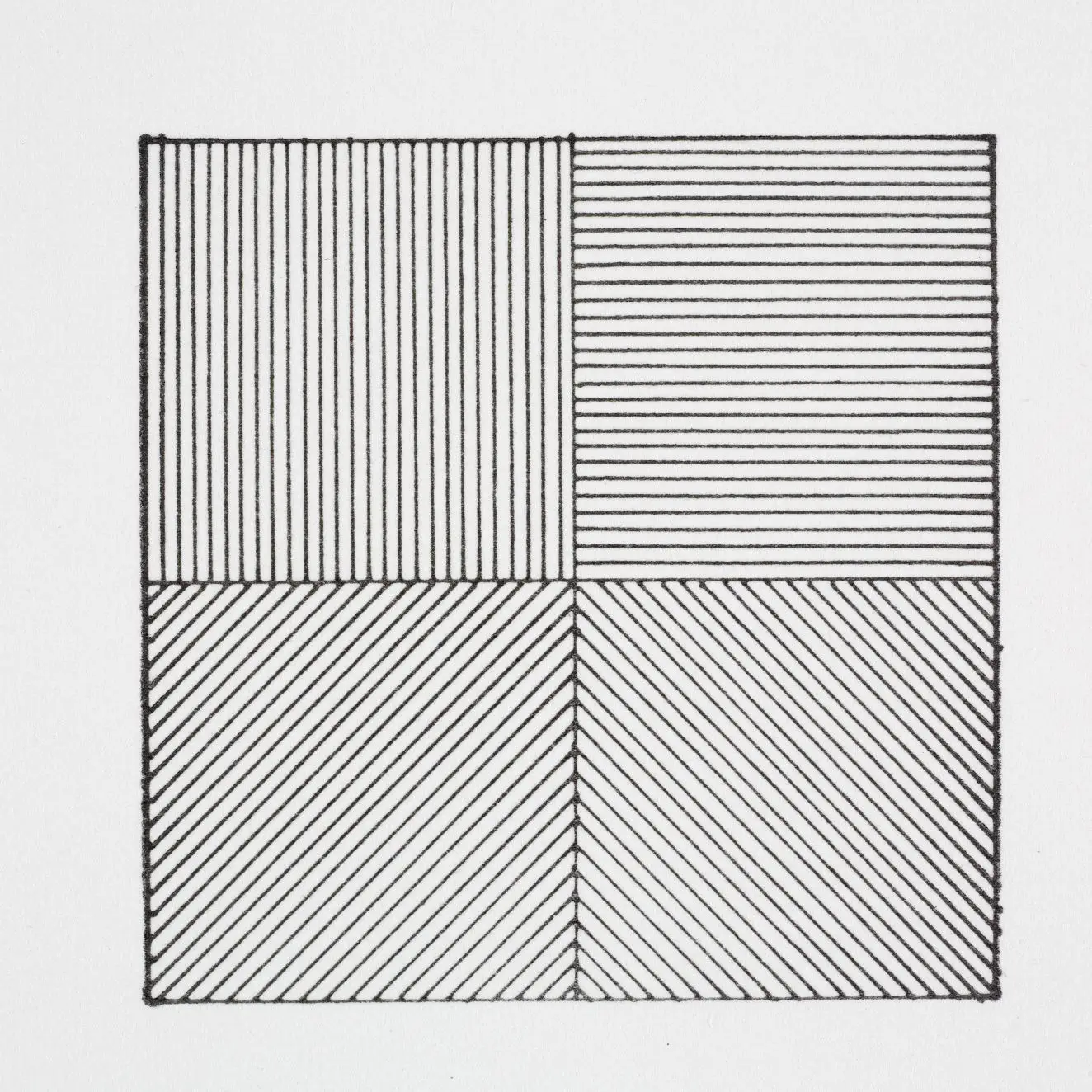 Lines in Four Directions by Sol LeWitt