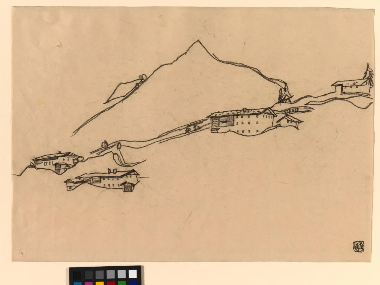 Mountain Landscape by Egon Schiele