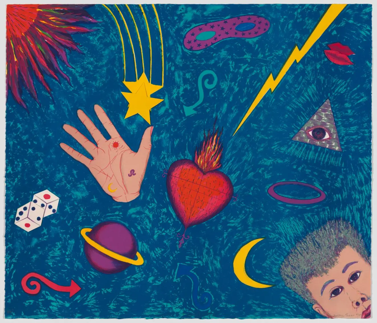 Mystic Sky with Self-Portrait by Betye Saar