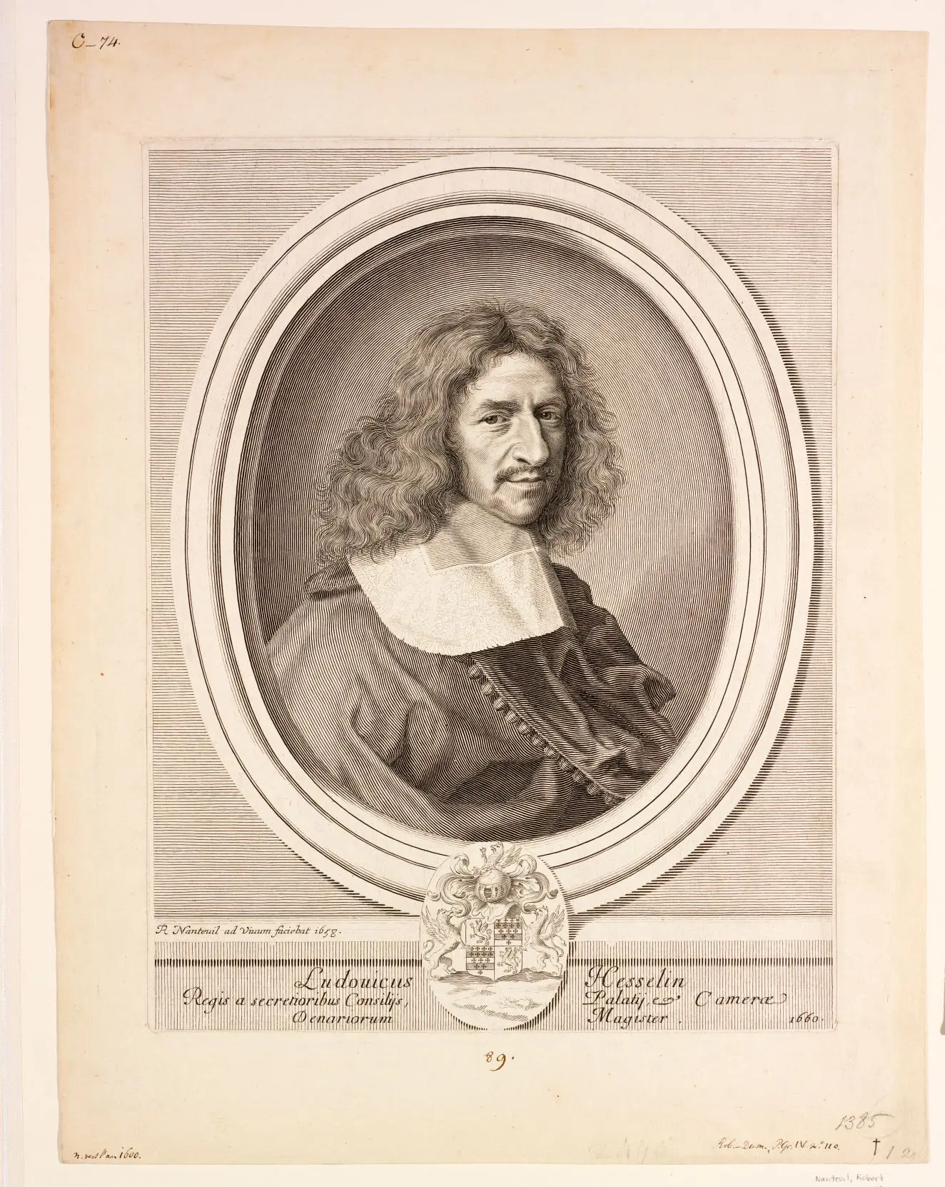 Portrait of Louis Hesselin by Robert Nanteuil