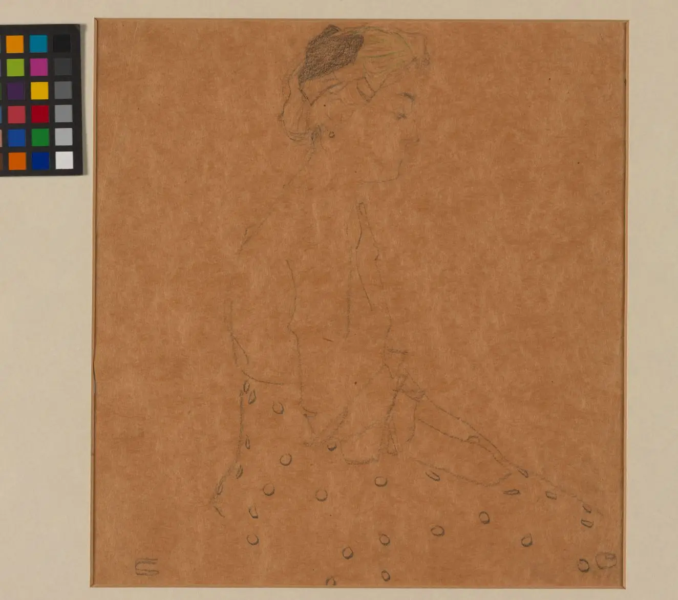 Seated Woman in Profile by Egon Schiele