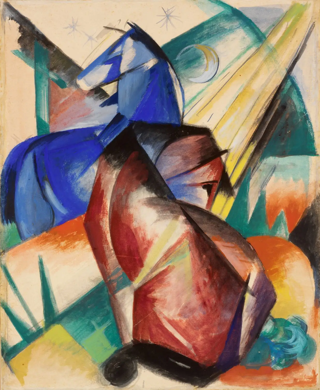 Two Horses by Franz Marc