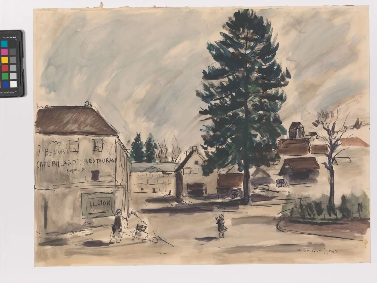 The Village Square by André Dunoyer de Segonzac