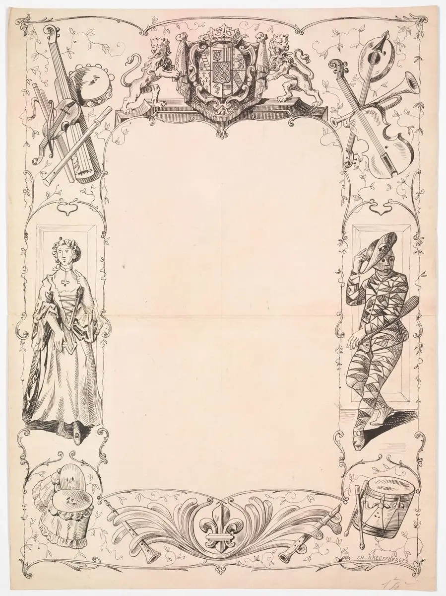 Teckning by Unknown artist