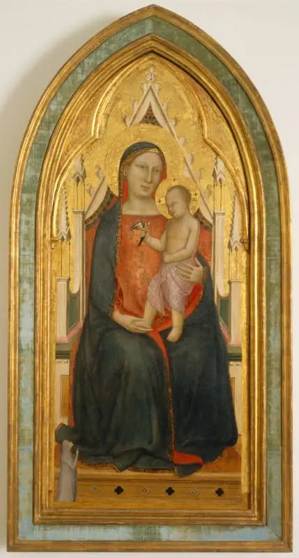 Virgin and Child with Donor by Bernardo Daddi