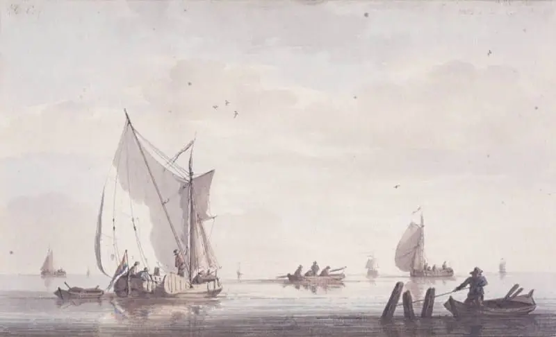 Seascape with Fishing Boats by Dutch