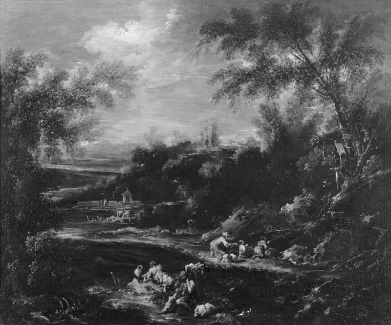 Landscape with Figures by Alessandro Magnasco