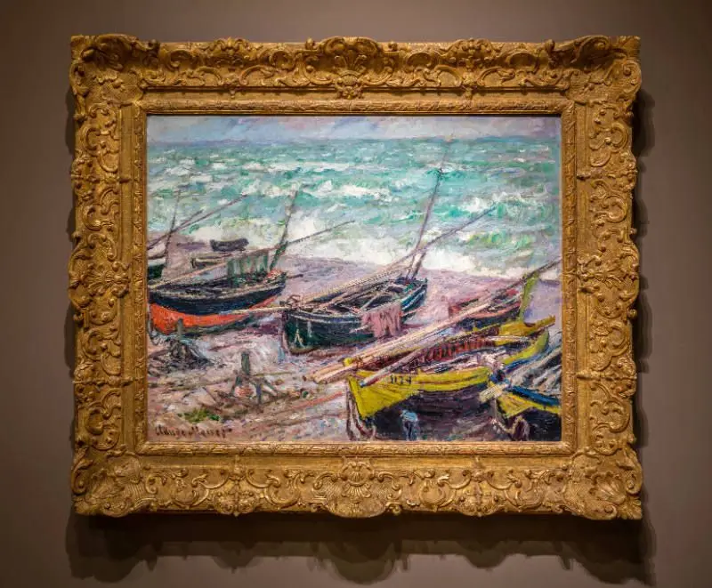Fishing Boats at Étretat by Claude Monet