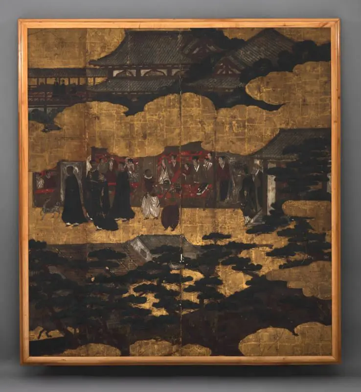 African Jesuit Fathers and Japanese Shopkeepers by Japanese