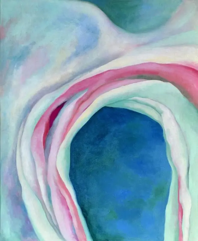 Music–Pink and Blue No. 1 by Georgia O'Keeffe