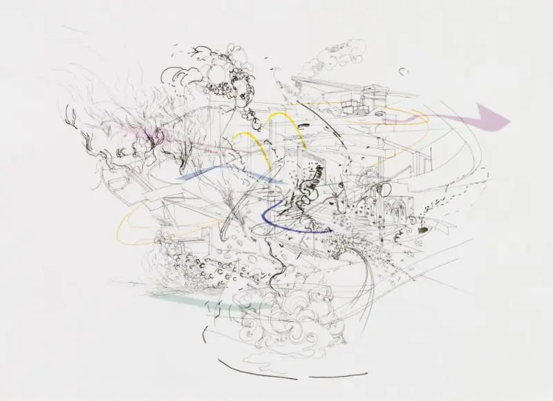 Untitled by Julie Mehretu Ethiopian (active in the United States), by Julie Mehretu