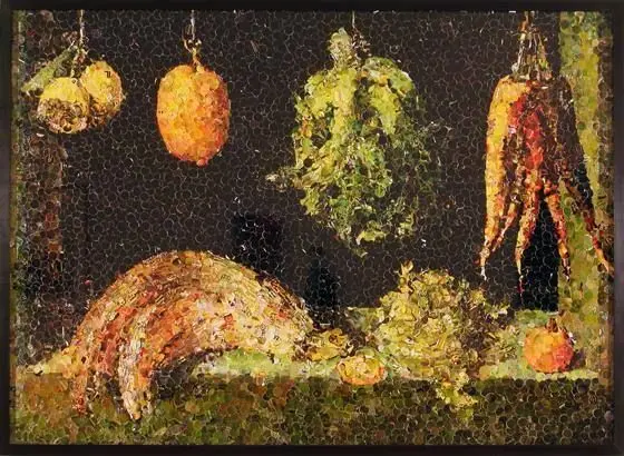 Still Life with Fruit and Vegetables, after Juan Sanches Cotan by Vik Muniz