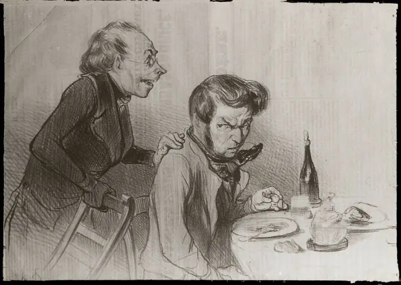 I Have Just Dined en Garcon by Honore Daumier