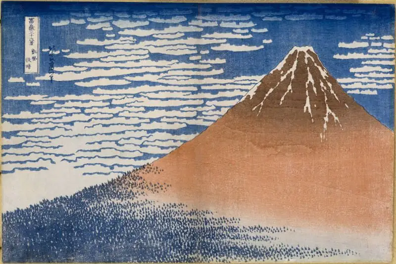 South Wind, Clear Dawn (Gaifu kaisei), from the series Thirty-six Views of Mount Fuji (Fugaku sanjurokkei) by Katsushika Hokusai