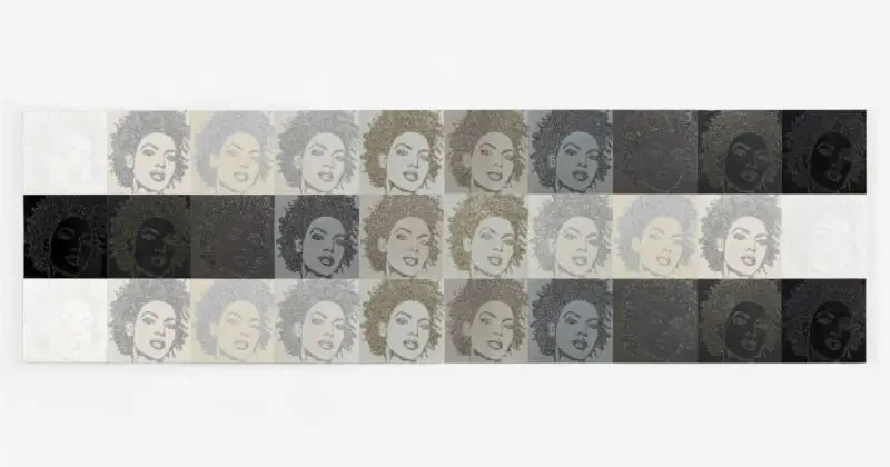 Hair Portrait #20 by Mickalene Thomas