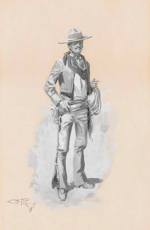Blanco, for Charles J. Steedman, Bucking the Sagebrush by Charles Marion Russell