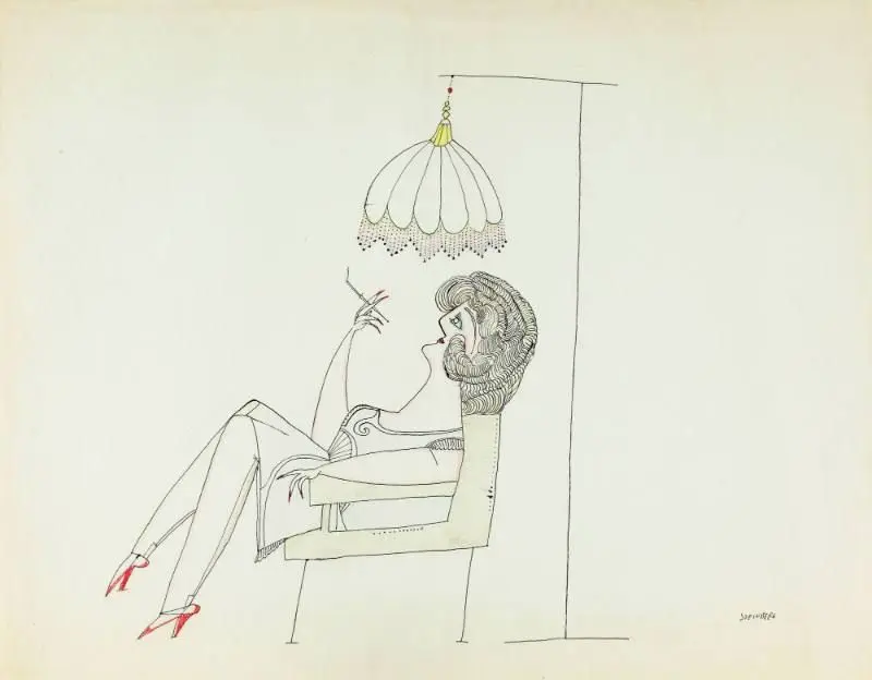 Woman Seated by Saul Steinberg