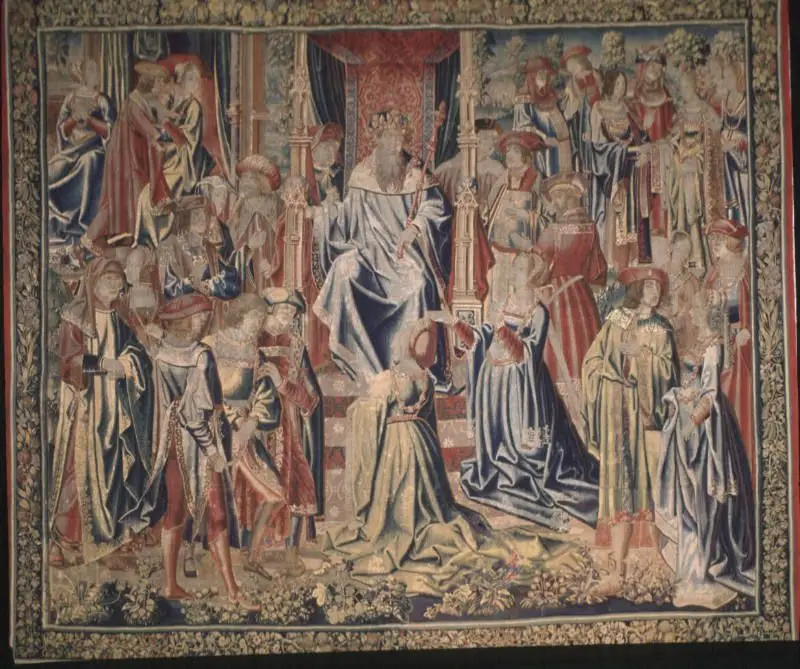 Esther before Ahasuerus by Maitre de Philippe, Flemish