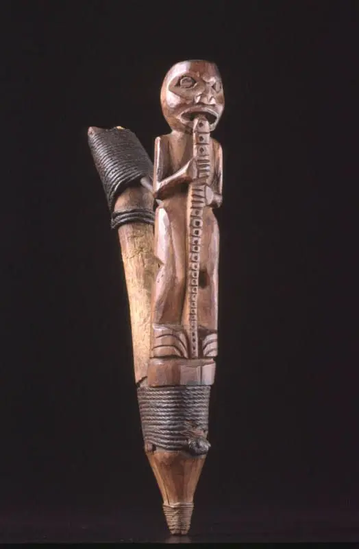 Halibut hook (Naxw) by Native American