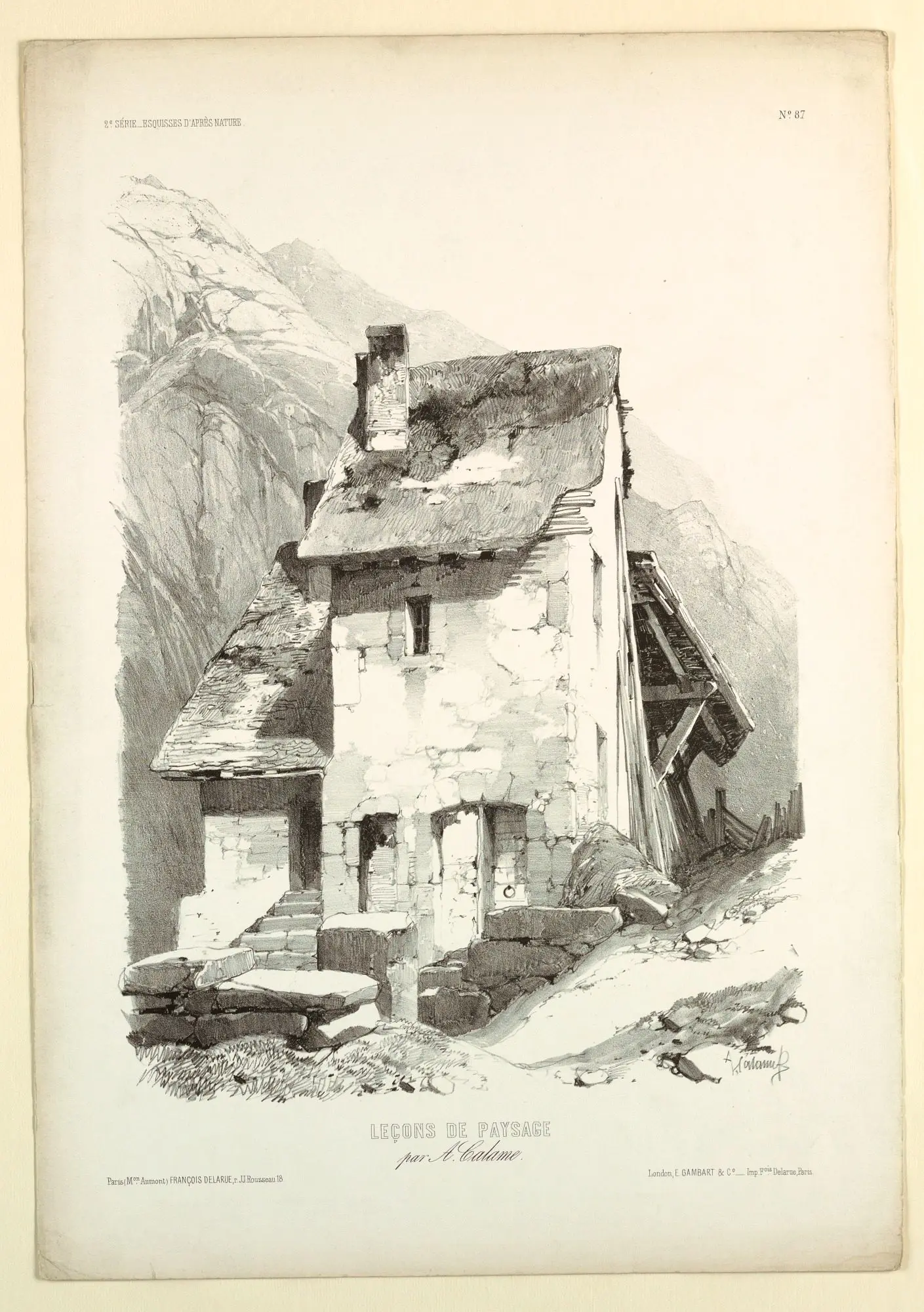 Leçons de paysage par A. Calame, no. 87 by Alexandre Calame