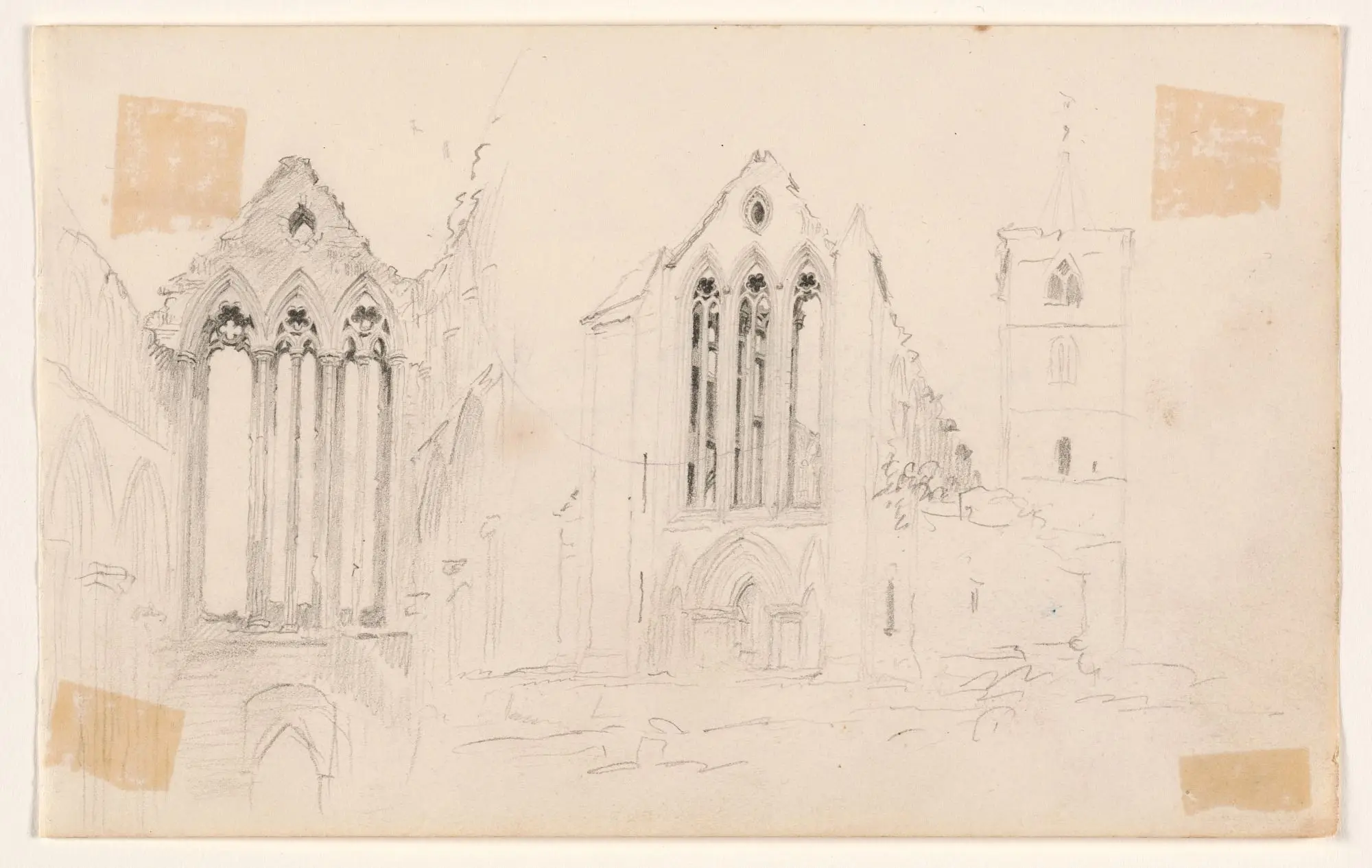 Cathedral study by George Linen, 29 Apr 1802 - 27 Sep 1888