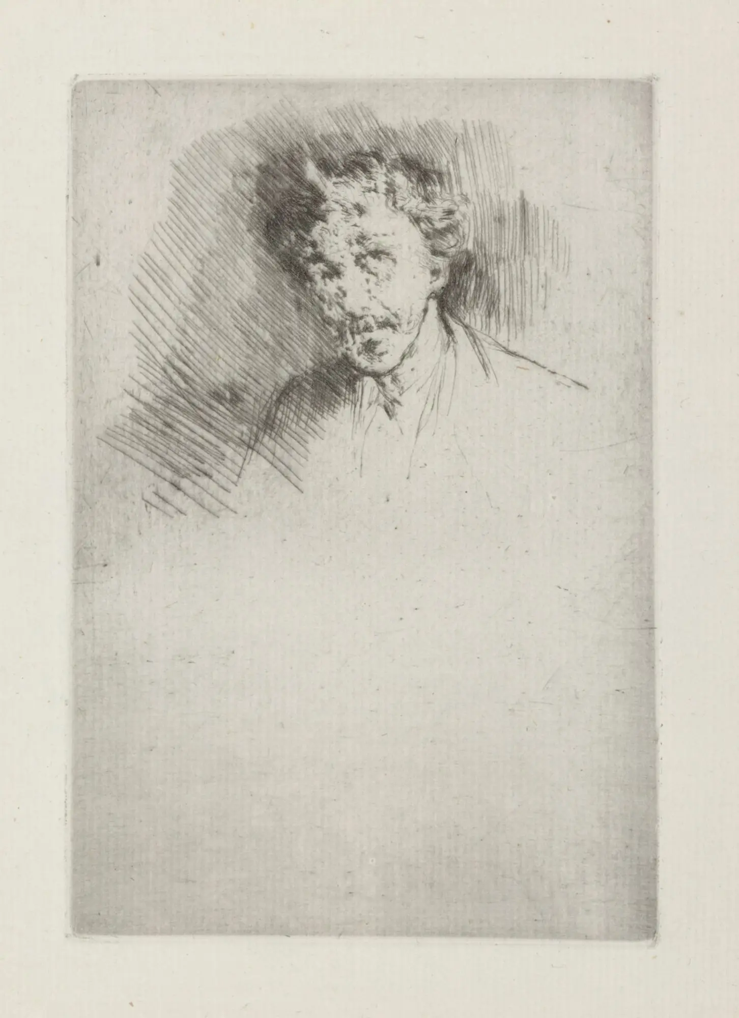 Whistler with White Lock by James Abbott McNeill Whistler, 11 Jul 1834 - 17 Jul 1903