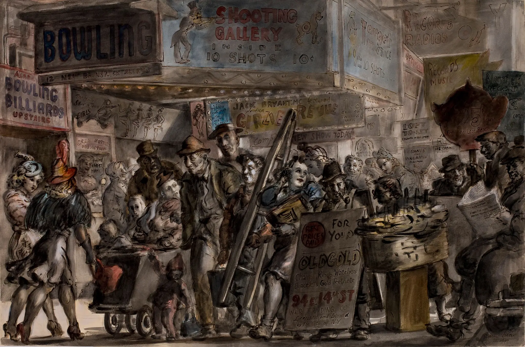 10 Shots 10 Cents by Reginald Marsh,