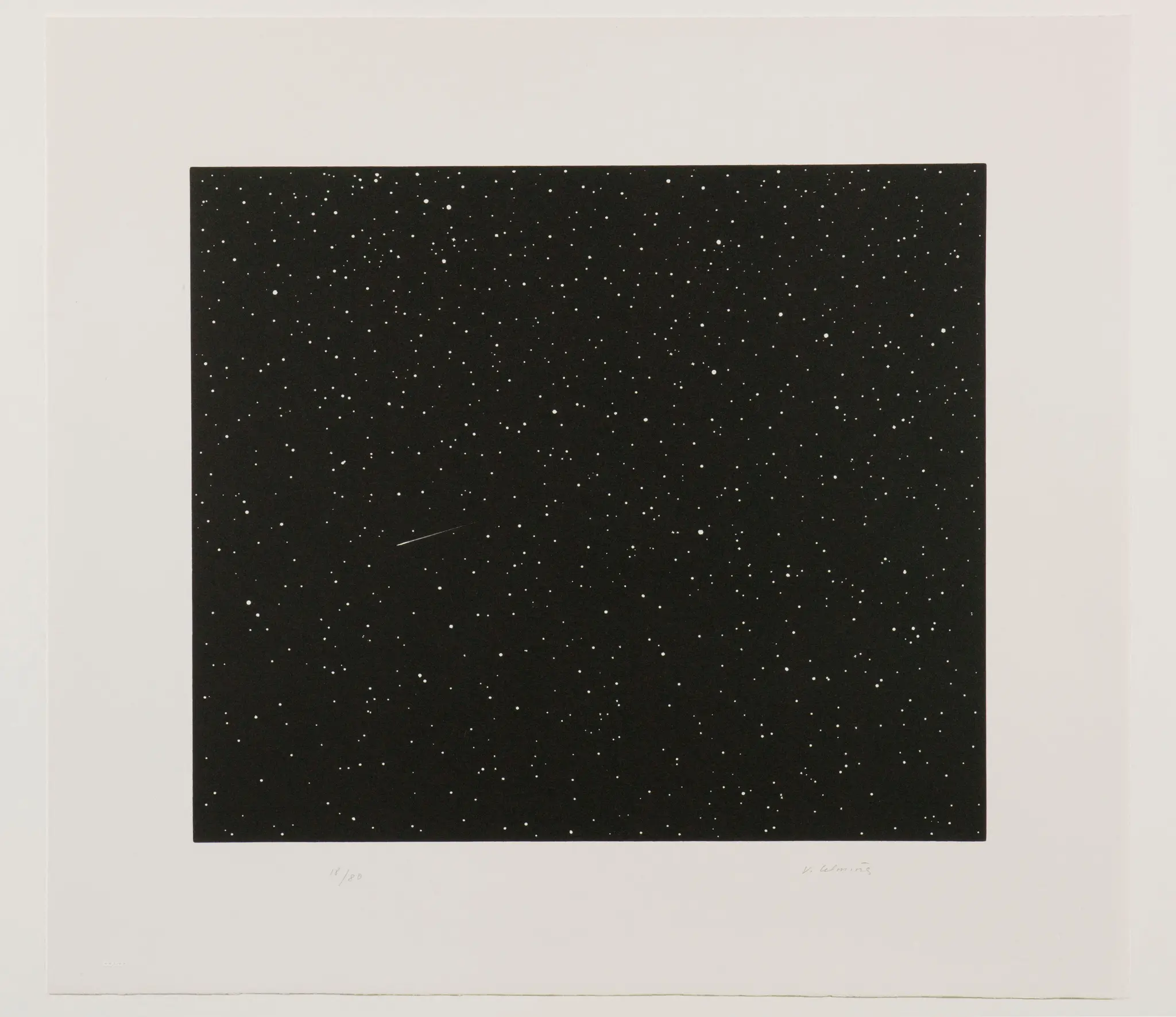 Comet, from the portfolio “Skowhegan Suite 1992” by Vija Celmins,