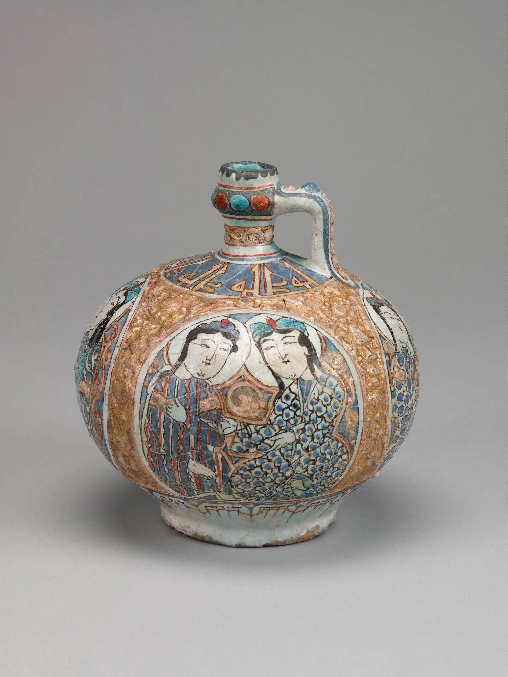 Bottle with Design of Four Groups of Paired Figures by Unknown artist