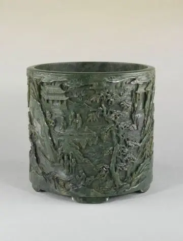 Brush Holder with Design of Figures in a... by Chinese
