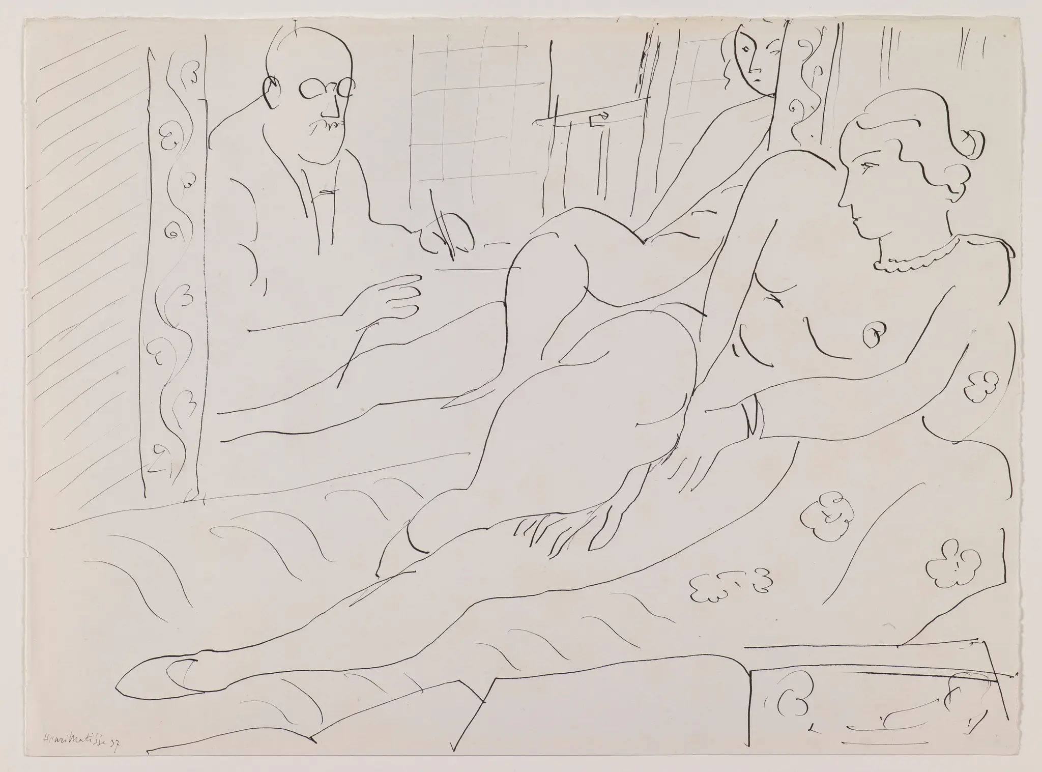 Artist and Model in his Studio by Henri Matisse, French
