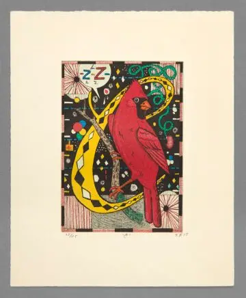 ‘C’ by Tony Fitzpatrick, American