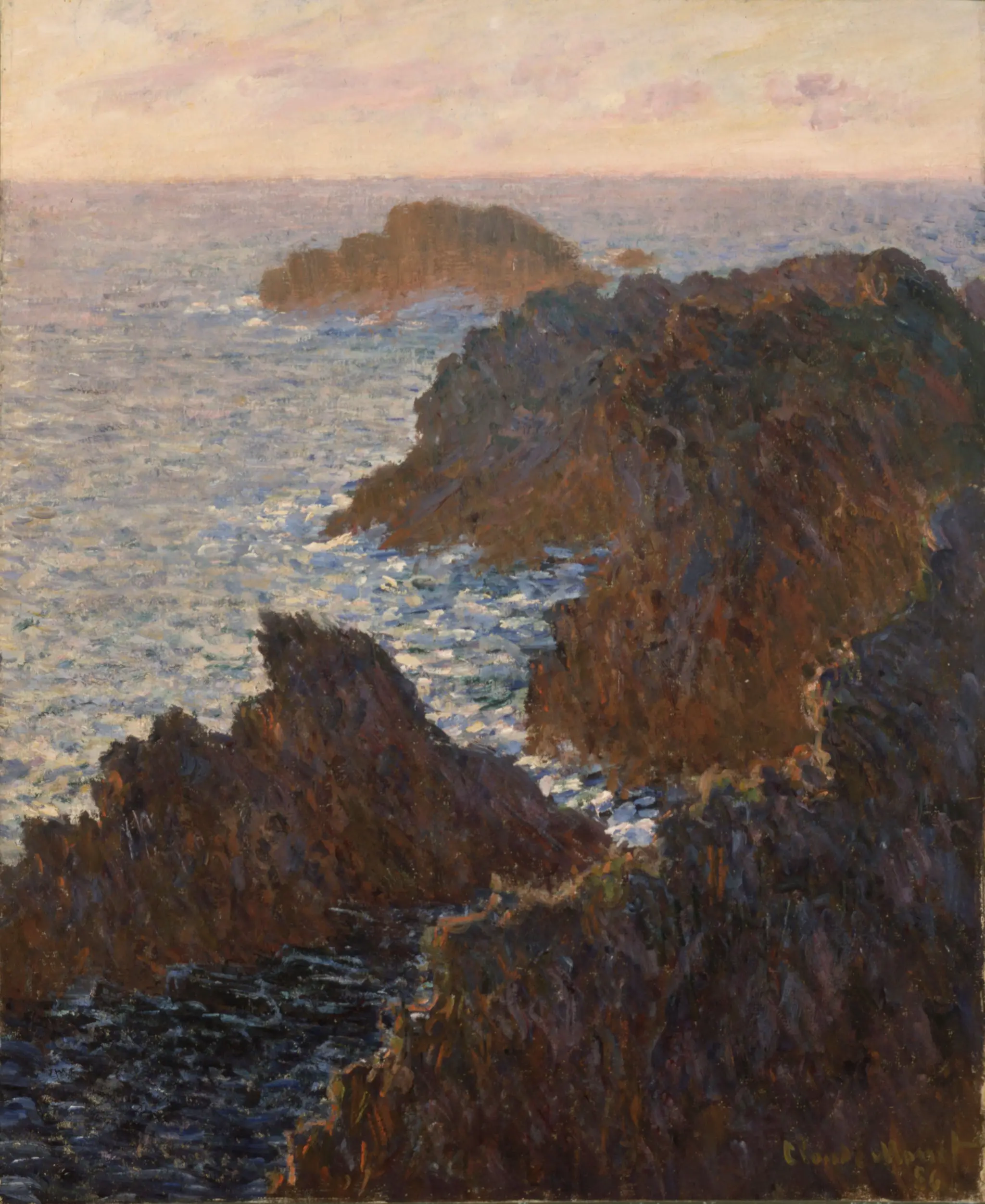 Rocks at Belle-Isle, Port-Domois by Claude Monet, French